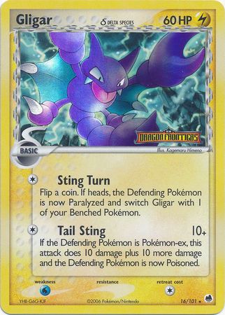 Gligar (16/101) (Delta Species) (Stamped) [EX: Dragon Frontiers] | Cracking-Singles