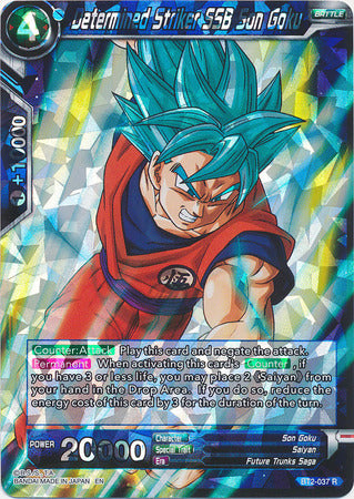 Determined Striker SSB Son Goku (Shatterfoil) (BT2-037) [Dragon Brawl] | Cracking-Singles