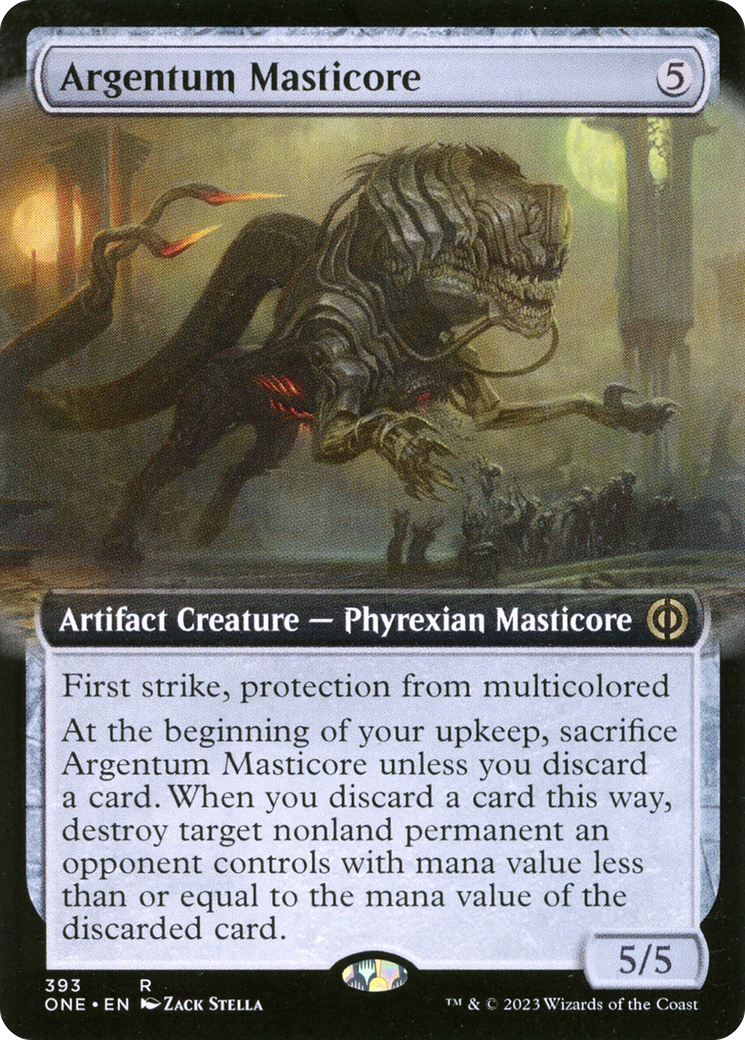 Argentum Masticore (Extended Art) [Phyrexia: All Will Be One] | Cracking-Singles