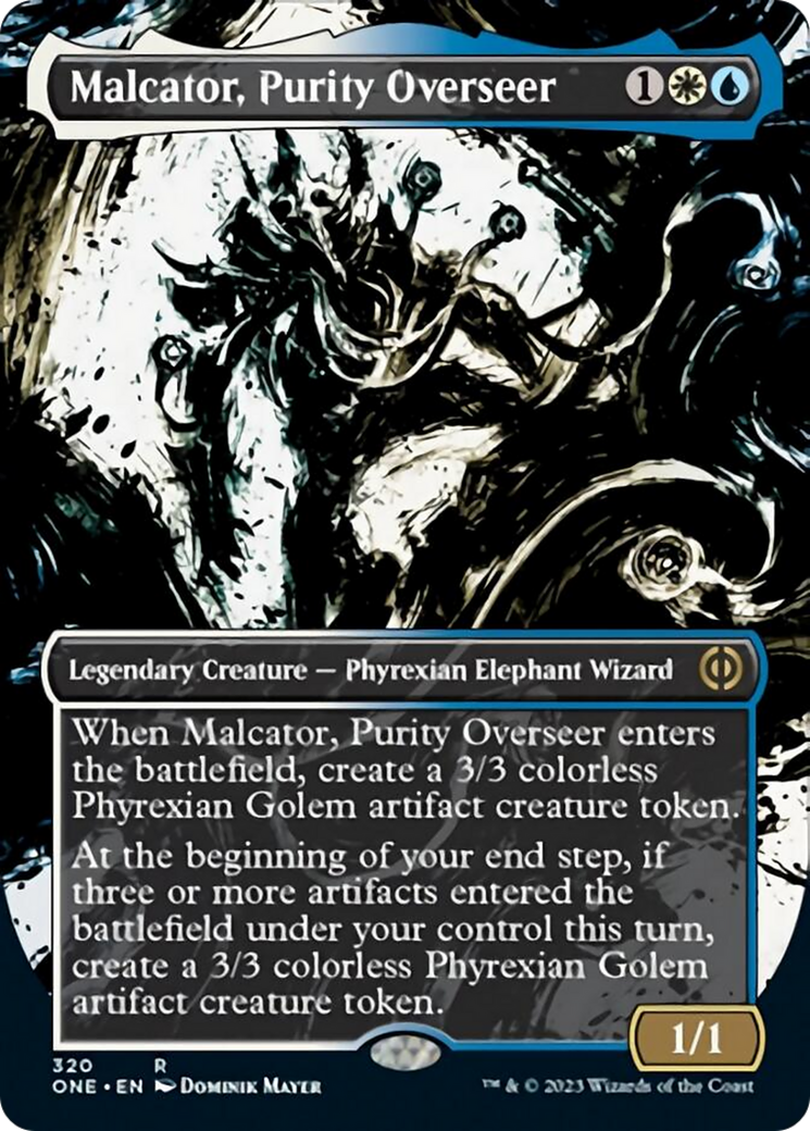 Malcator, Purity Overseer (Borderless Ichor) [Phyrexia: All Will Be One] | Cracking-Singles