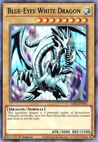 Blue-Eyes White Dragon (Green) [LDS2-EN001] Ultra Rare | Cracking-Singles