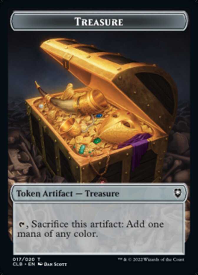 Treasure // Boo Double-sided Token [Commander Legends: Battle for Baldur's Gate Tokens] | Cracking-Singles