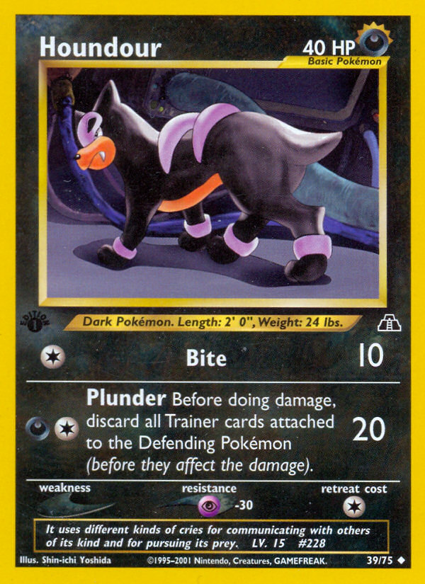 Houndour (39/75) [Neo Discovery 1st Edition] | Cracking-Singles