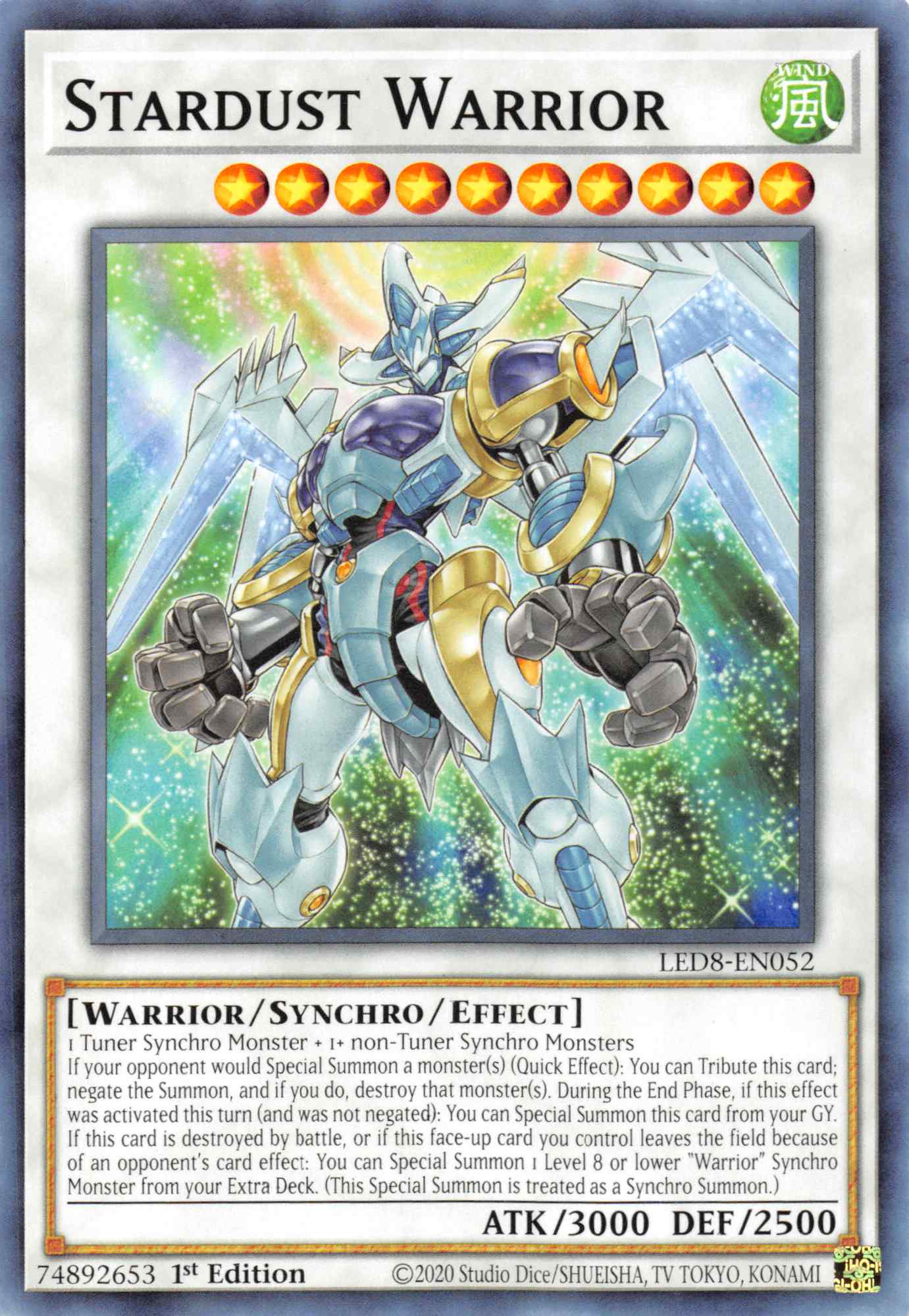 Stardust Warrior [LED8-EN052] Common | Cracking-Singles