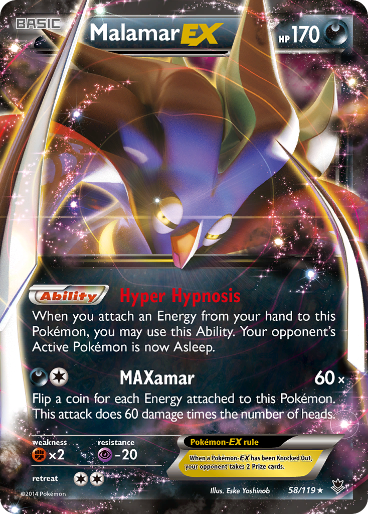 Malamar EX (58/119) [XY: Phantom Forces] | Cracking-Singles