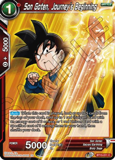 Son Goten, Journey's Beginning [BT15-011] | Cracking-Singles