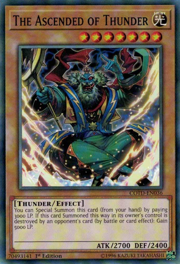 The Ascended of Thunder [COTD-EN036] Short Print | Cracking-Singles