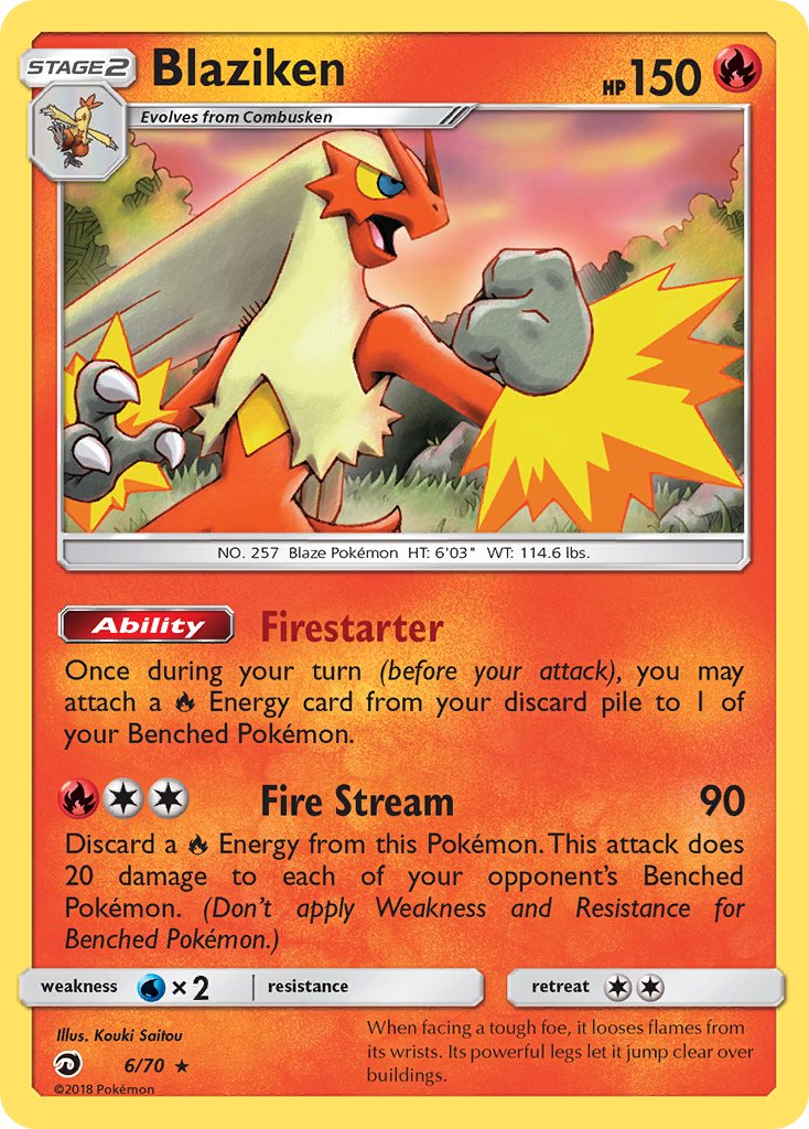 Blaziken (6/70) (Theme Deck Exclusive) [Sun & Moon: Dragon Majesty] | Cracking-Singles