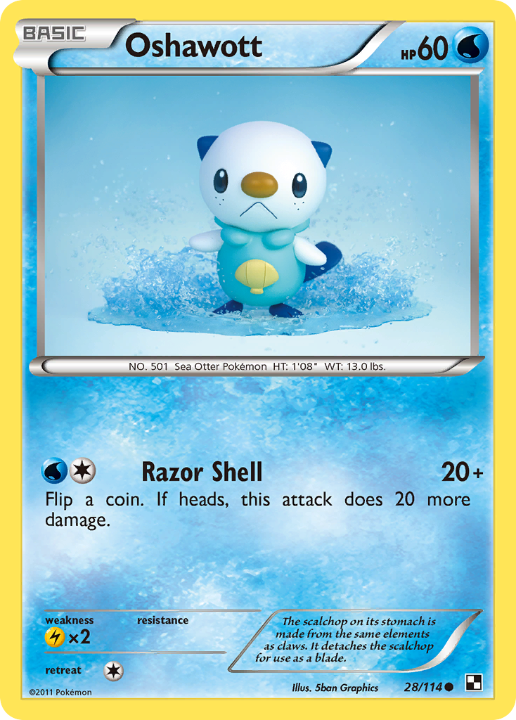 Oshawott (28/114) [Black & White: Base Set] | Cracking-Singles