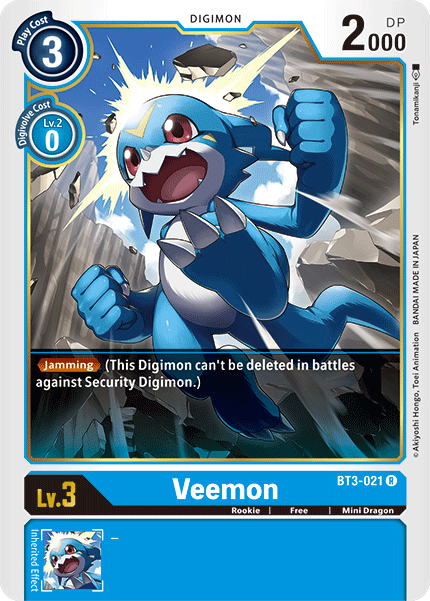 Veemon [BT3-021] [Release Special Booster Ver.1.5] | Cracking-Singles