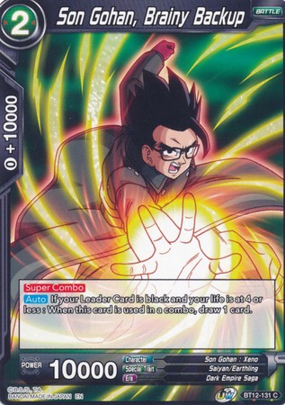 Son Gohan, Brainy Backup [BT12-131] | Cracking-Singles