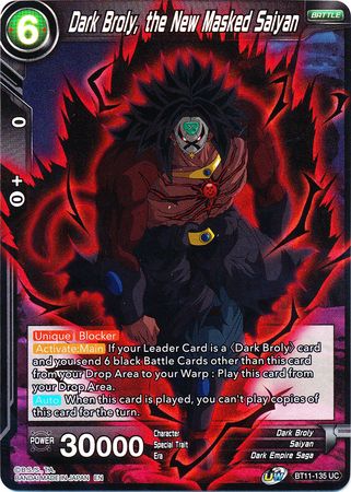 Dark Broly, the New Masked Saiyan [BT11-135] | Cracking-Singles