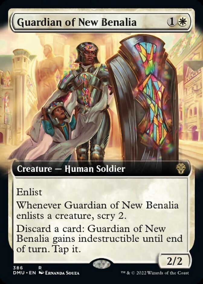 Guardian of New Benalia (Extended Art) [Dominaria United] | Cracking-Singles