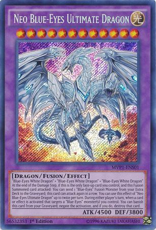 Neo Blue-Eyes Ultimate Dragon [MVP1-ENS01] Secret Rare | Cracking-Singles