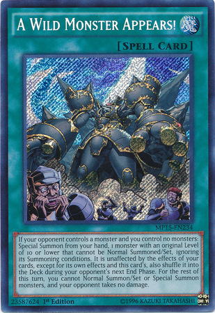 A Wild Monster Appears! [MP15-EN234] Secret Rare | Cracking-Singles