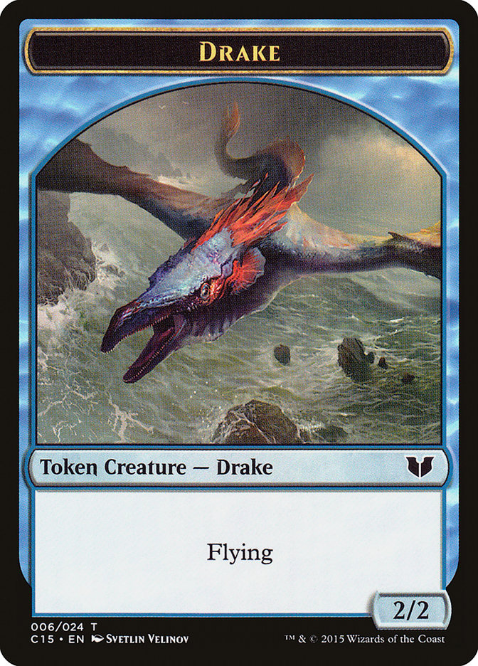 Drake // Elemental (020) Double-Sided Token [Commander 2015 Tokens] | Cracking-Singles