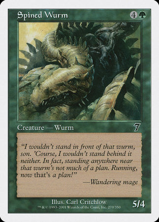 Spined Wurm [Seventh Edition] | Cracking-Singles