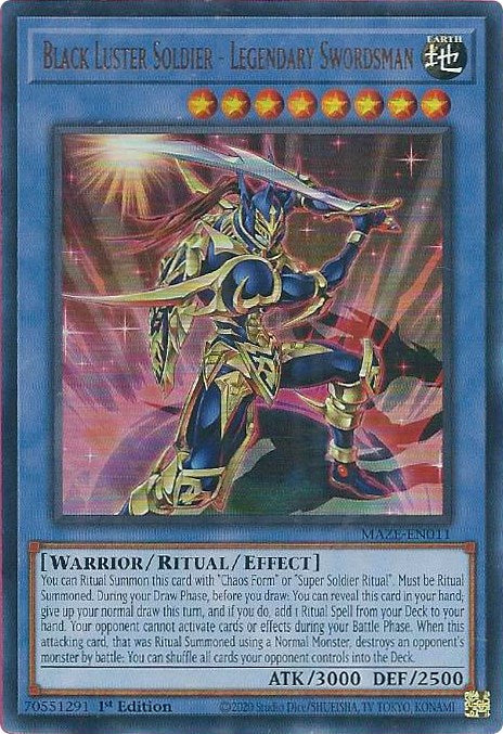 Black Luster Soldier - Legendary Swordsman [MAZE-EN011] Ultra Rare | Cracking-Singles