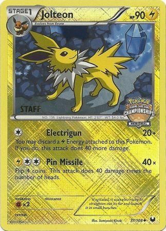 Jolteon (37/108) (Regional Championship 2013 Promo Staff) [Black & White: Dark Explorers] | Cracking-Singles