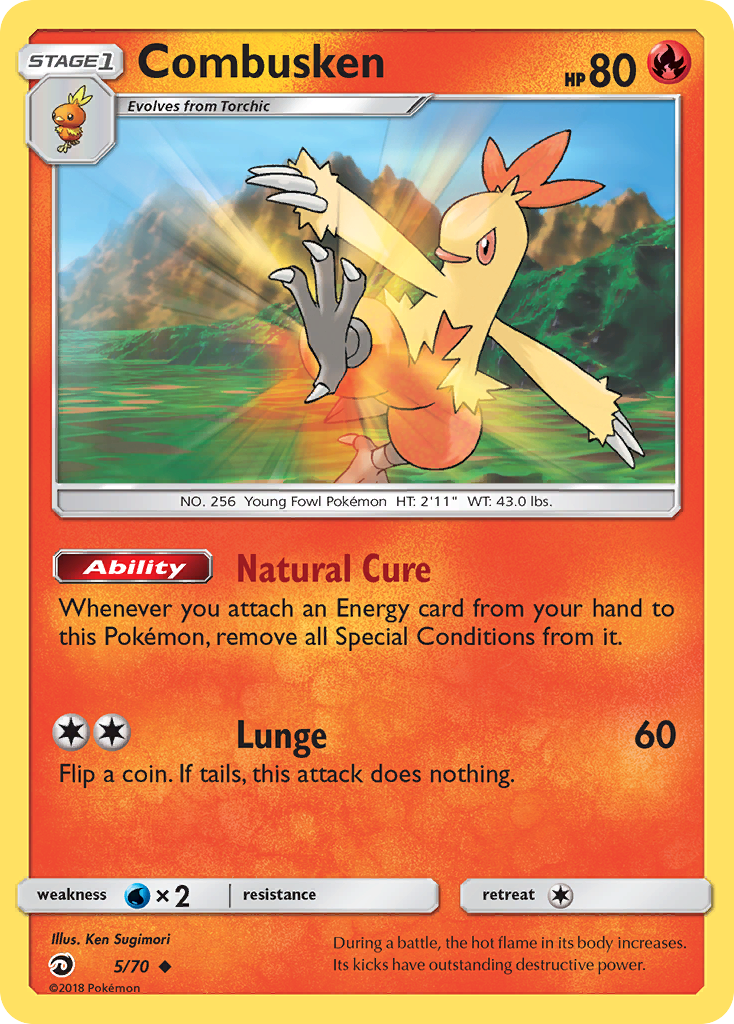 Combusken (5/70) [Sun & Moon: Dragon Majesty] | Cracking-Singles