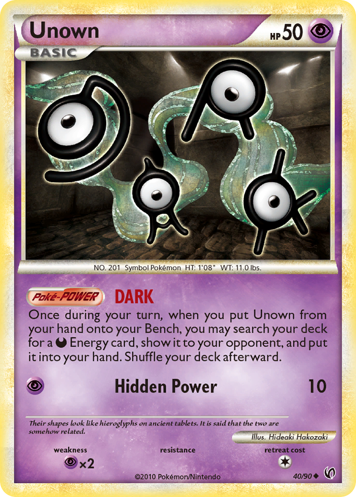 Unown (40/90) [HeartGold & SoulSilver: Undaunted] | Cracking-Singles