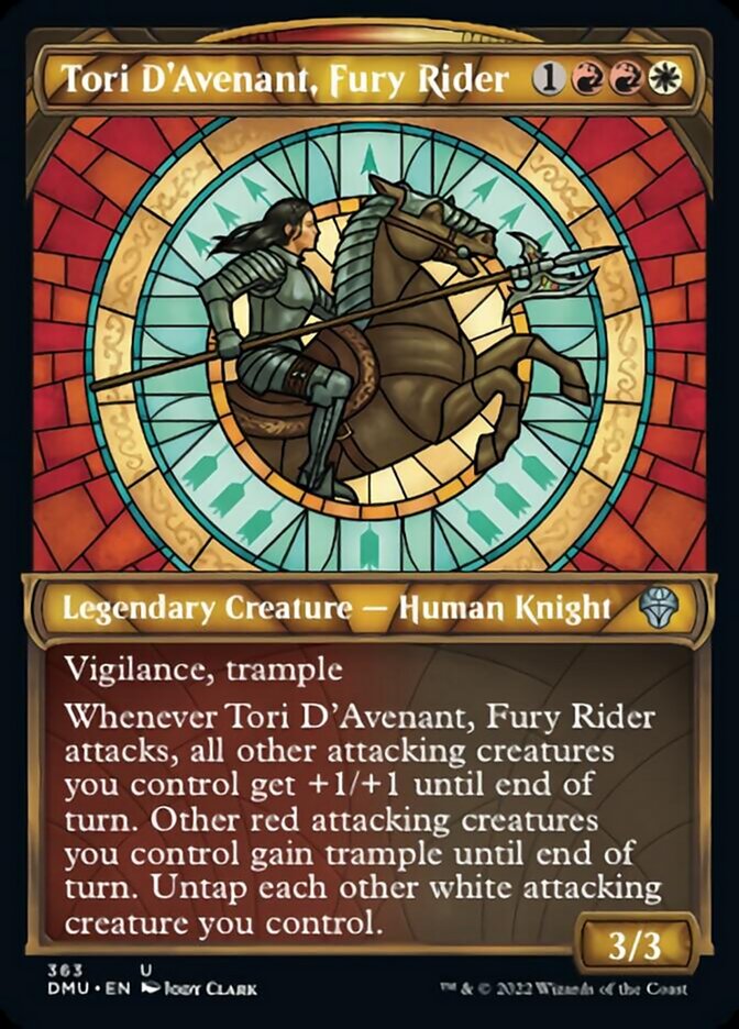 Tori D'Avenant, Fury Rider (Showcase Textured) [Dominaria United] | Cracking-Singles