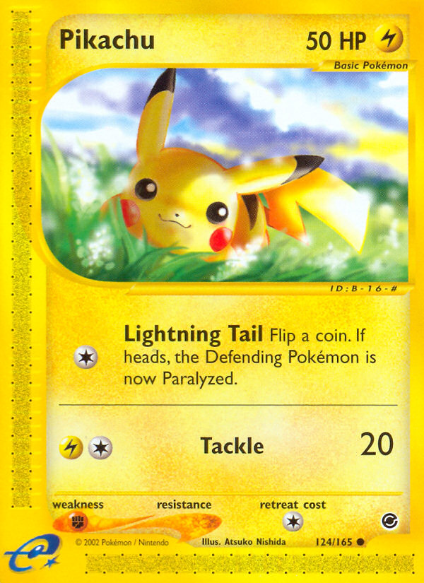 Pikachu (124/165) [Expedition: Base Set] | Cracking-Singles