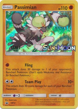 Passimian (SM12) (Staff Prerelease Promo) [Sun & Moon: Black Star Promos] | Cracking-Singles