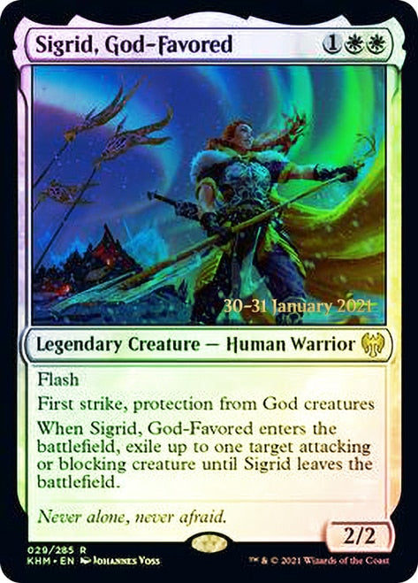 Sigrid, God-Favored  [Kaldheim Prerelease Promos] | Cracking-Singles