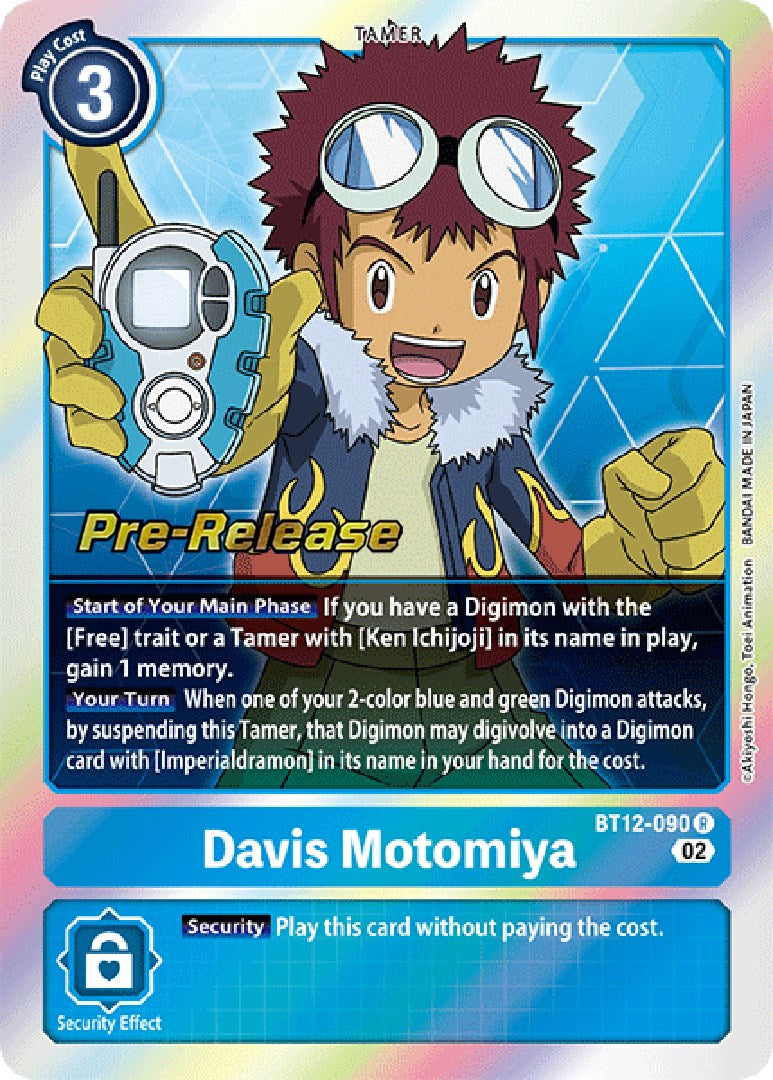 Davis Motomiya [BT12-090] [Across Time Pre-Release Cards] | Cracking-Singles