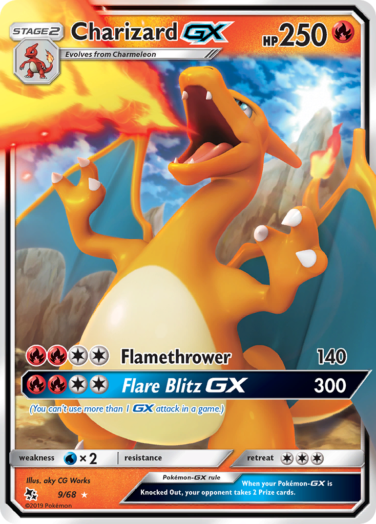 Charizard GX (9/68) [Sun & Moon: Hidden Fates] | Cracking-Singles