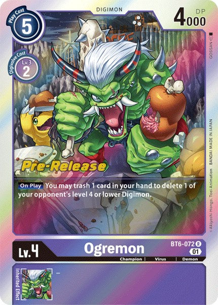 Ogremon [BT6-072] [Double Diamond Pre-Release Cards] | Cracking-Singles