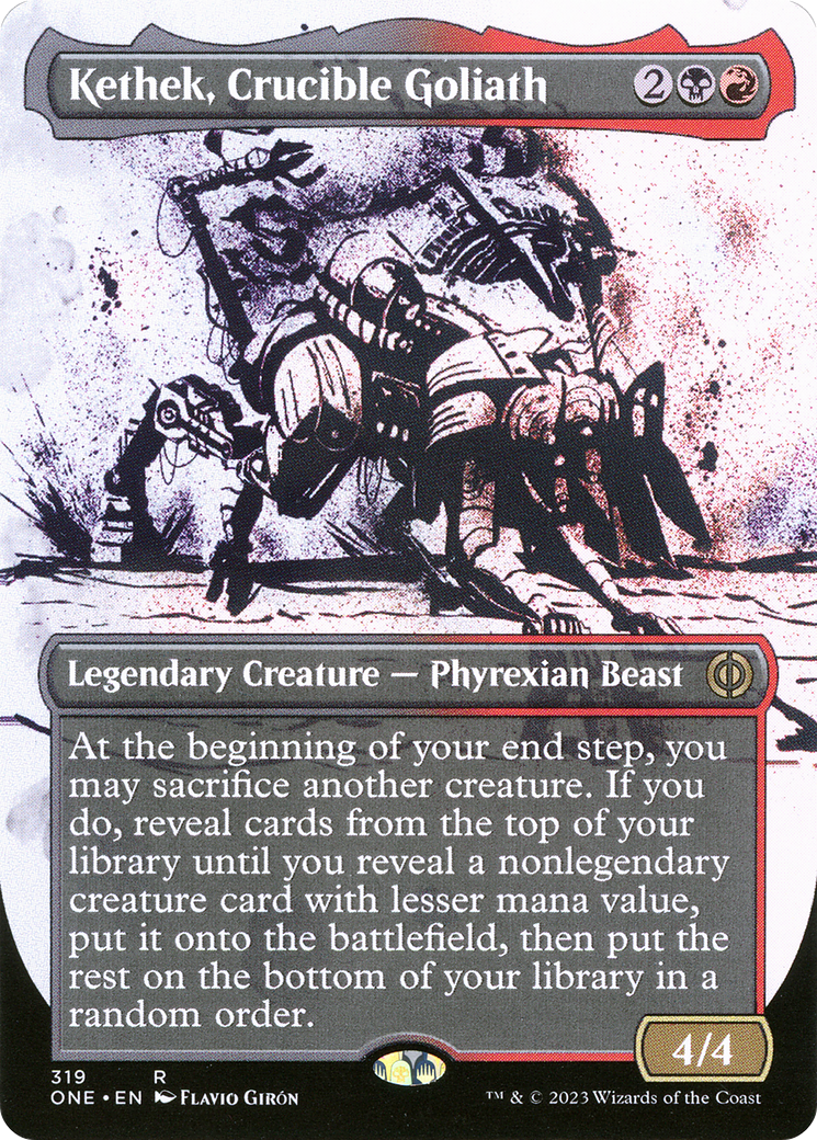 Kethek, Crucible Goliath (Borderless Ichor) [Phyrexia: All Will Be One] | Cracking-Singles