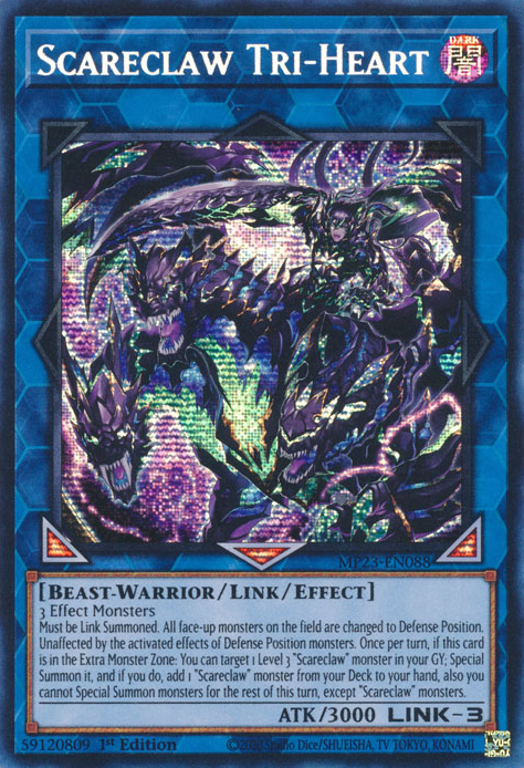 Scareclaw Tri-Heart [MP23-EN088] Prismatic Secret Rare | Cracking-Singles