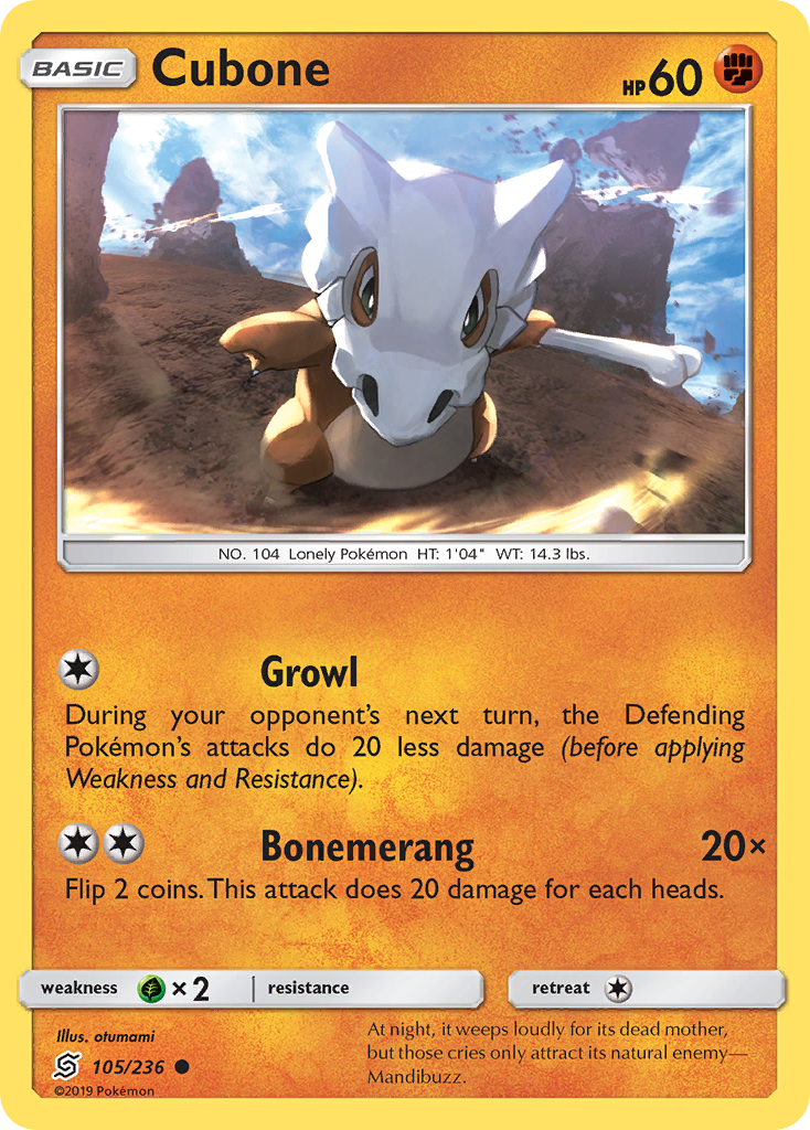 Cubone (105/236) [Sun & Moon: Unified Minds] | Cracking-Singles