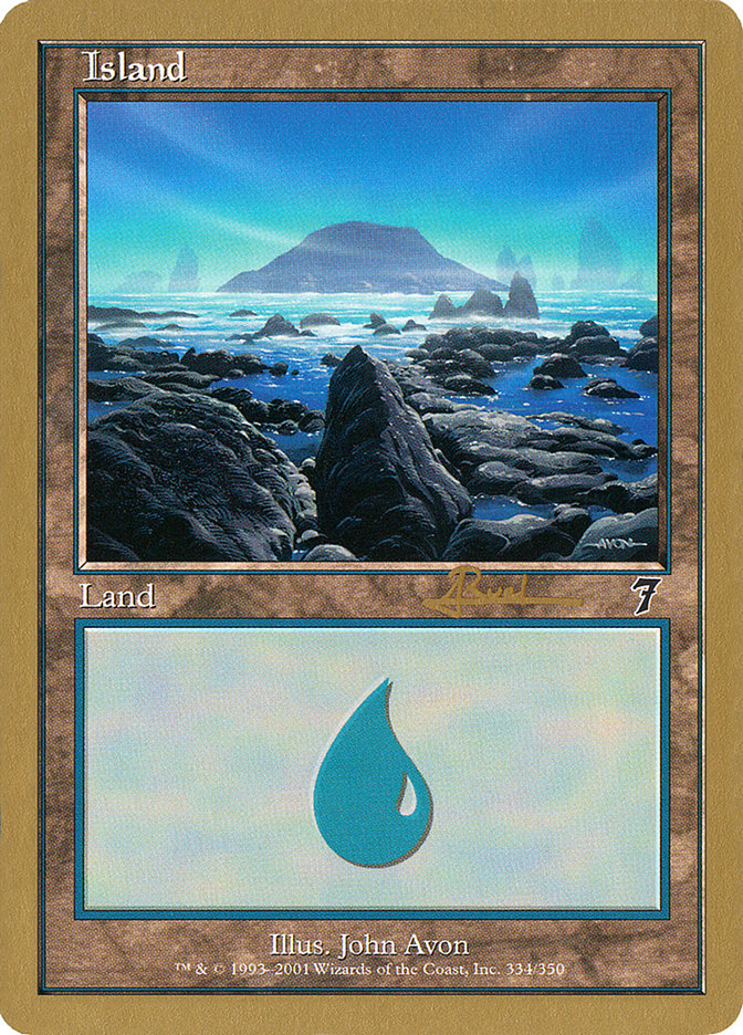 Island (ar334) (Antoine Ruel) [World Championship Decks 2001] | Cracking-Singles