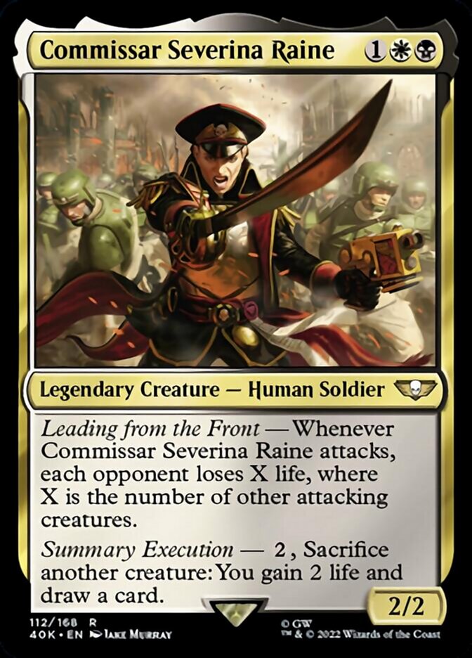 Commissar Severina Raine (Surge Foil) [Universes Beyond: Warhammer 40,000] | Cracking-Singles