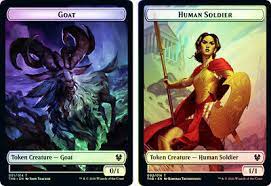 Human // Goat [Theros Beyond Death] Foil Tokens] | Cracking-Singles