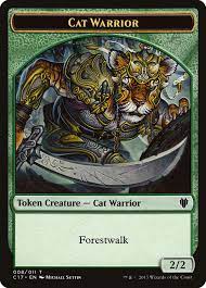 Cat // Cat Warrior Token [Commander 2017 Tokens] | Cracking-Singles