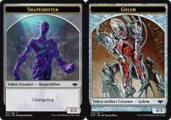 Shapeshifter // Golem Double-Sided Token [Modern Horizons Tokens] | Cracking-Singles