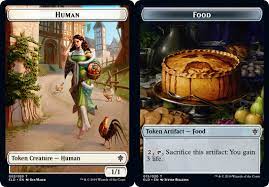 Food // Human (017/020) [Throne of Eldraine FOIL Tokens] | Cracking-Singles