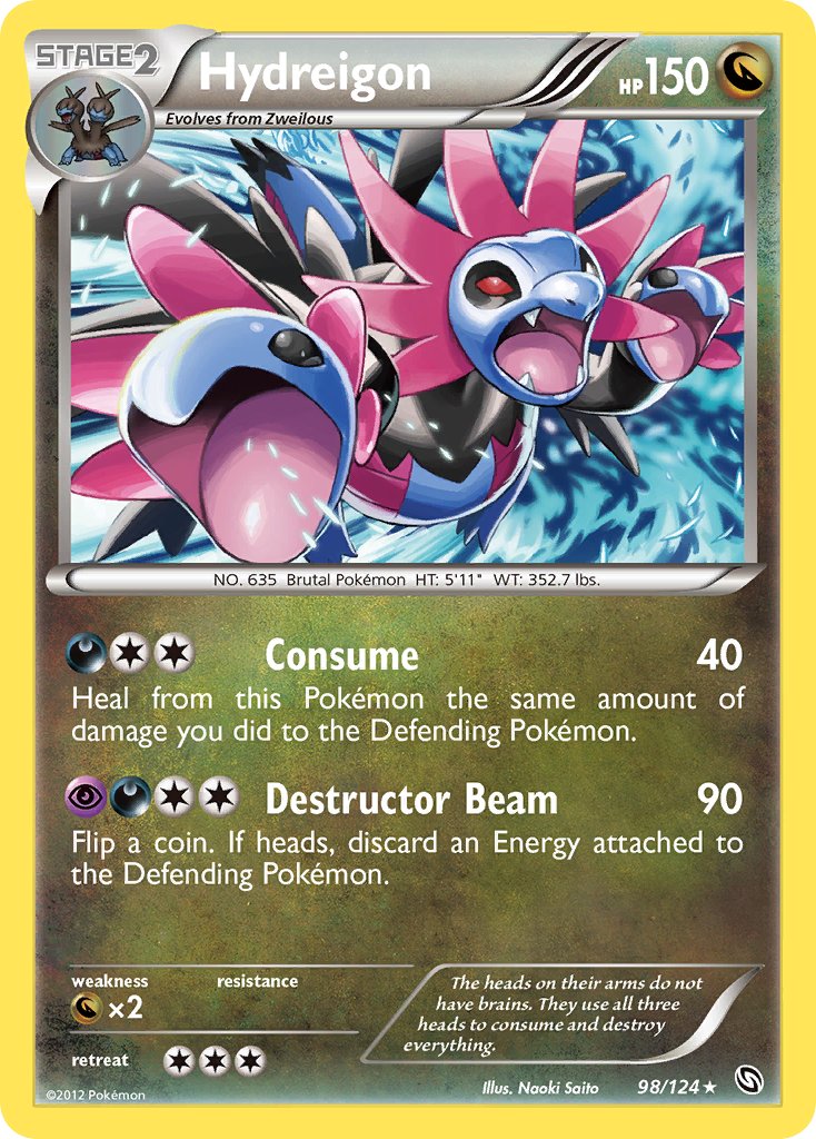 Hydreigon (98/124) (Cracked Ice Holo) (Theme Deck Exclusive) [Black & White: Dragons Exalted] | Cracking-Singles