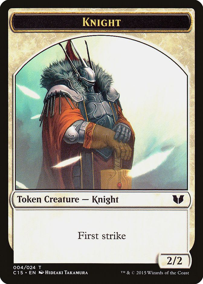 Knight (004) // Elemental Shaman Double-Sided Token [Commander 2015 Tokens] | Cracking-Singles