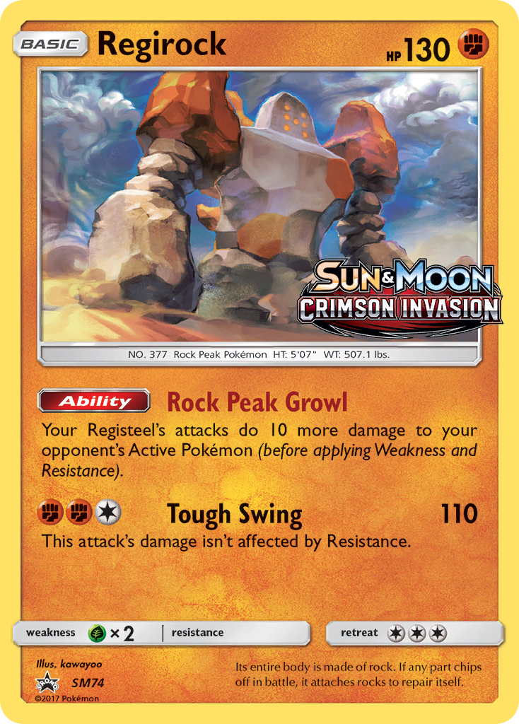 Regirock (SM74) [Sun & Moon: Black Star Promos] | Cracking-Singles