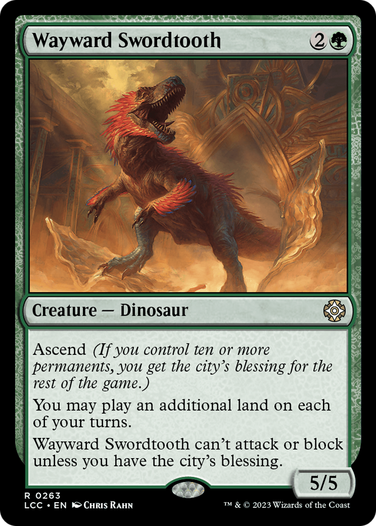 Wayward Swordtooth [The Lost Caverns of Ixalan Commander] | Cracking-Singles