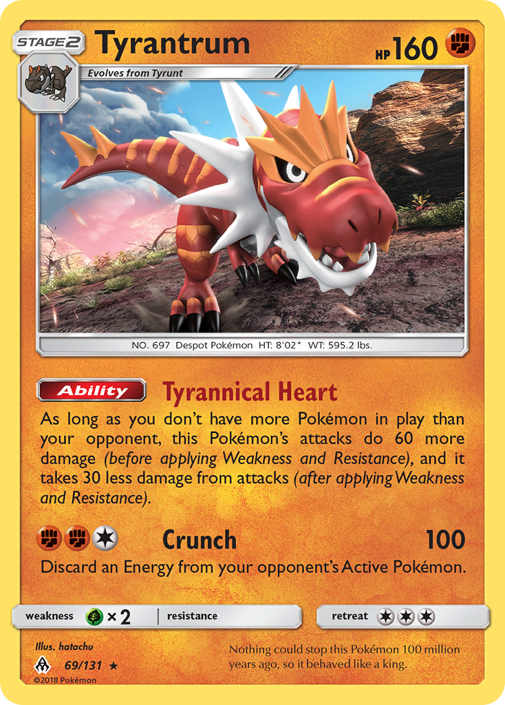 Tyrantrum (69/131) [Sun & Moon: Forbidden Light] | Cracking-Singles