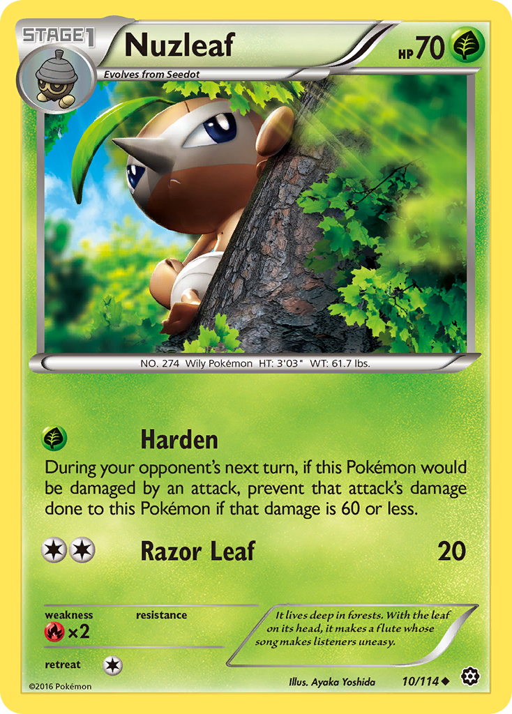 Nuzleaf (10/114) [XY: Steam Siege] | Cracking-Singles