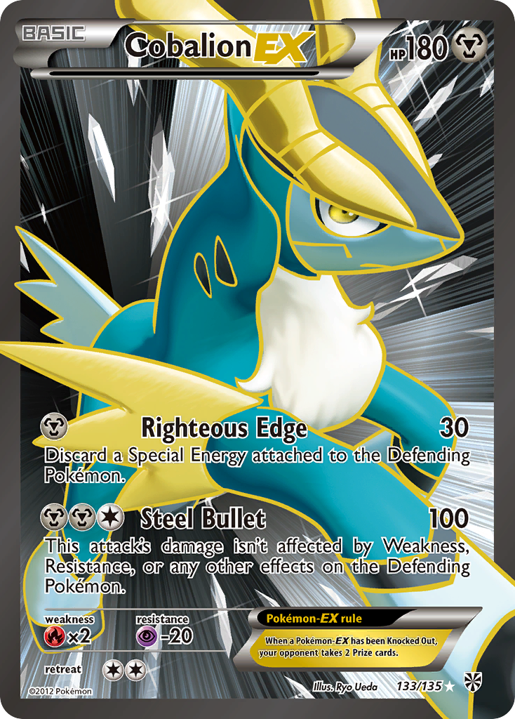 Cobalion EX (133/135) [Black & White: Plasma Storm] | Cracking-Singles