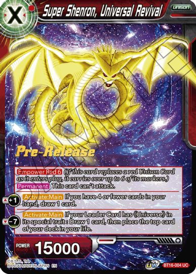 Super Shenron, Universal Revival (BT16-004) [Realm of the Gods Prerelease Promos] | Cracking-Singles