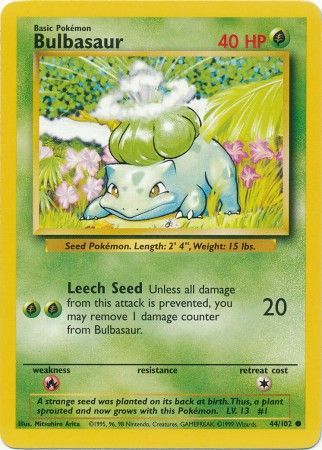 Bulbasaur (44/102) [Base Set Unlimited] | Cracking-Singles